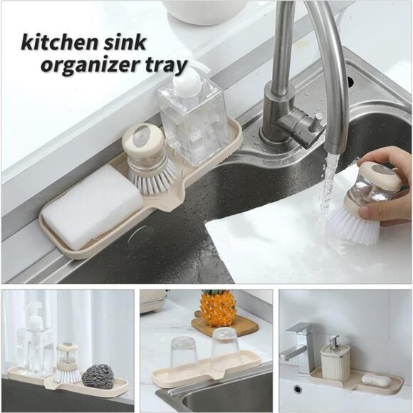 Silicone Bathroom Soap Dishes with Drain Spout-Bathroom and Kitchen Sink - Picture 4 of 7